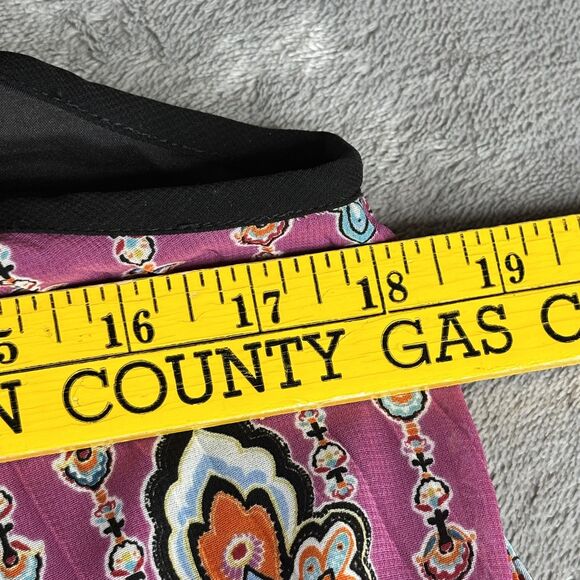 Nicole by Nicole Miller Dress Womens 2 Sleeveless Boho Floral Pleated Fit Flare - Picture 7 of 10